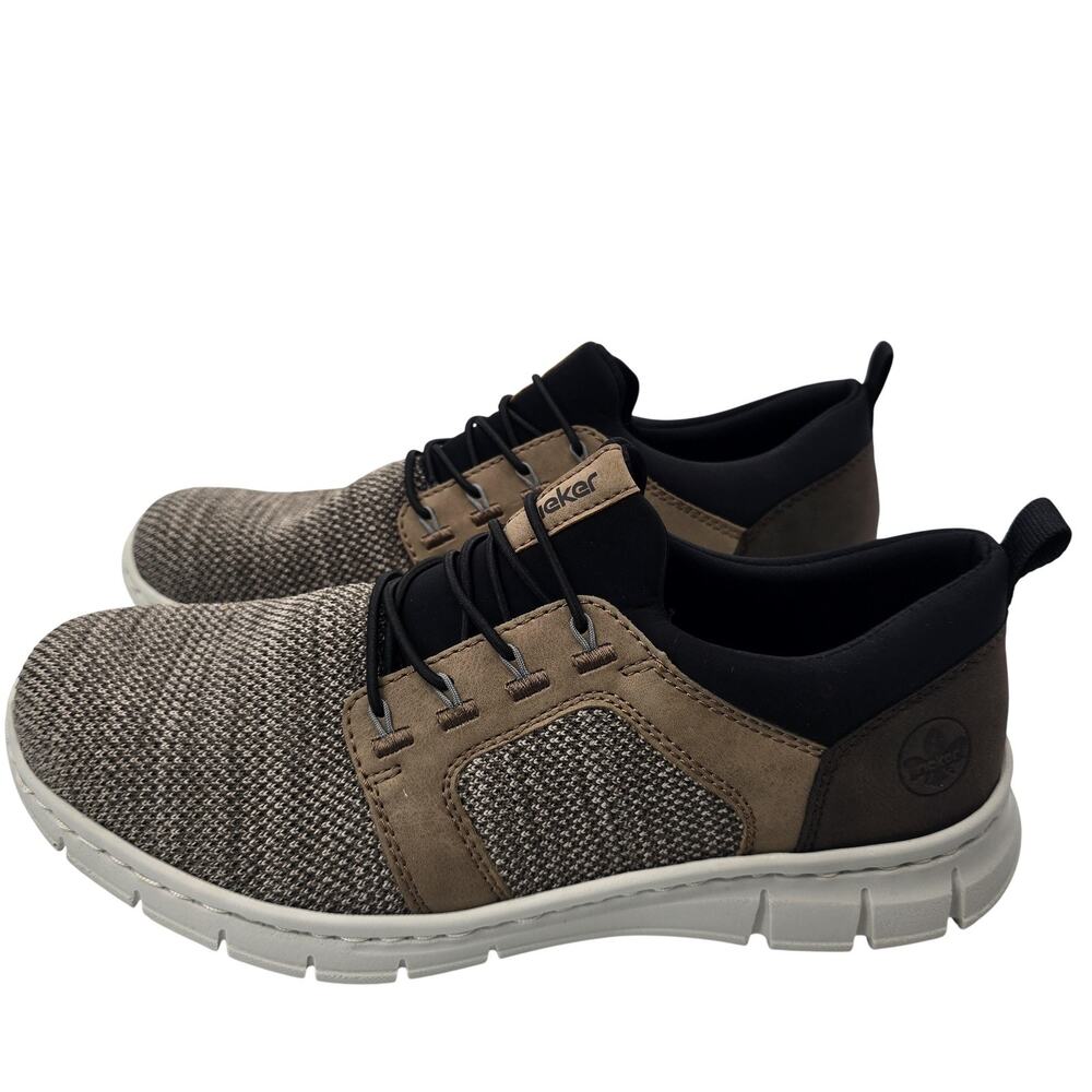 Rieker Mens Brown Knit Lace Up Casual Sneakers Size 8.5 B7796-64